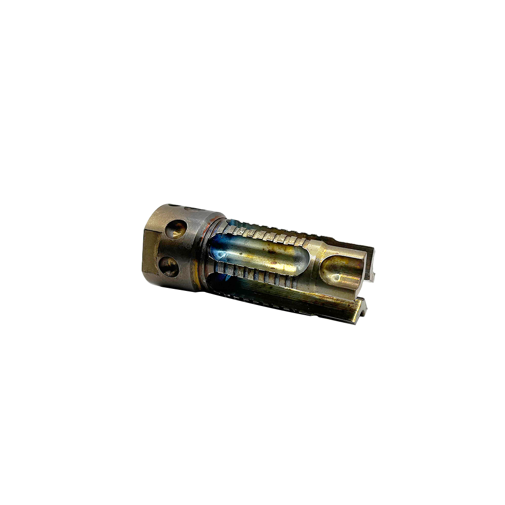 G&P 3 Prong Aluminum Airsoft Flash Hider - Burnt Blue Finish (-14mm)