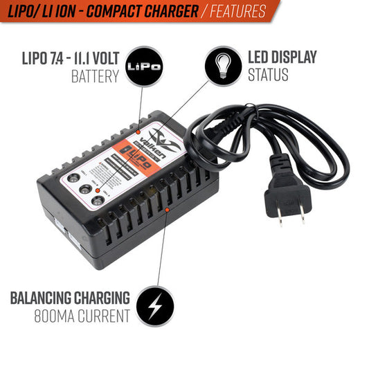 Valken Compact 2-3 Cell LiPo Airsoft Smart Charger