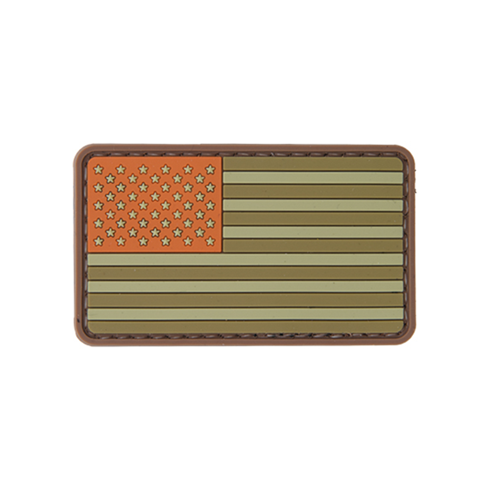 Brown Tone US Flag PVC Patch