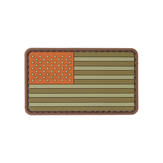 Brown Tone US Flag PVC Patch